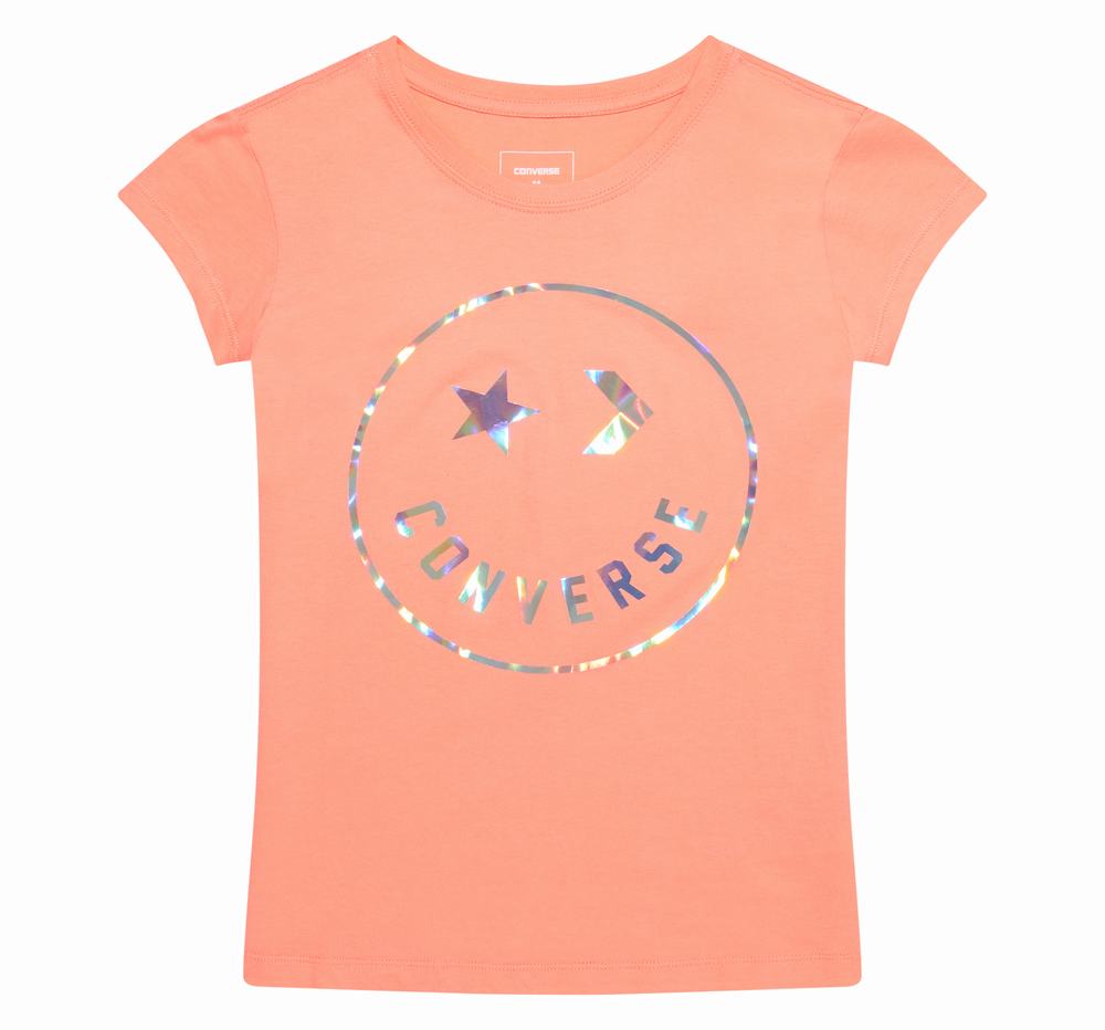 Camiseta Converse Classic Smiley Face Criança Floral 423971MZU